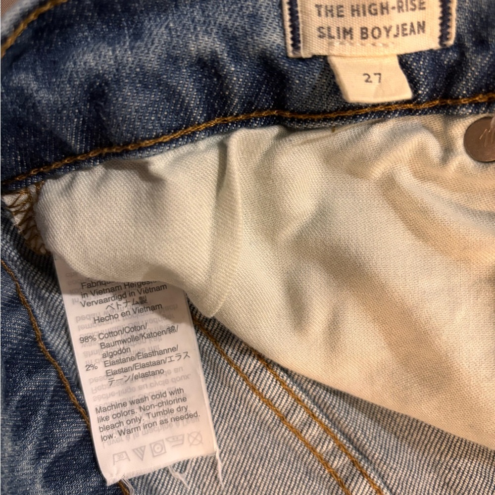 Madewell “The High-Rise Slim Boyjean” — Size 27 | Classic Vintage-Inspired Denim - Picture 4 of 5